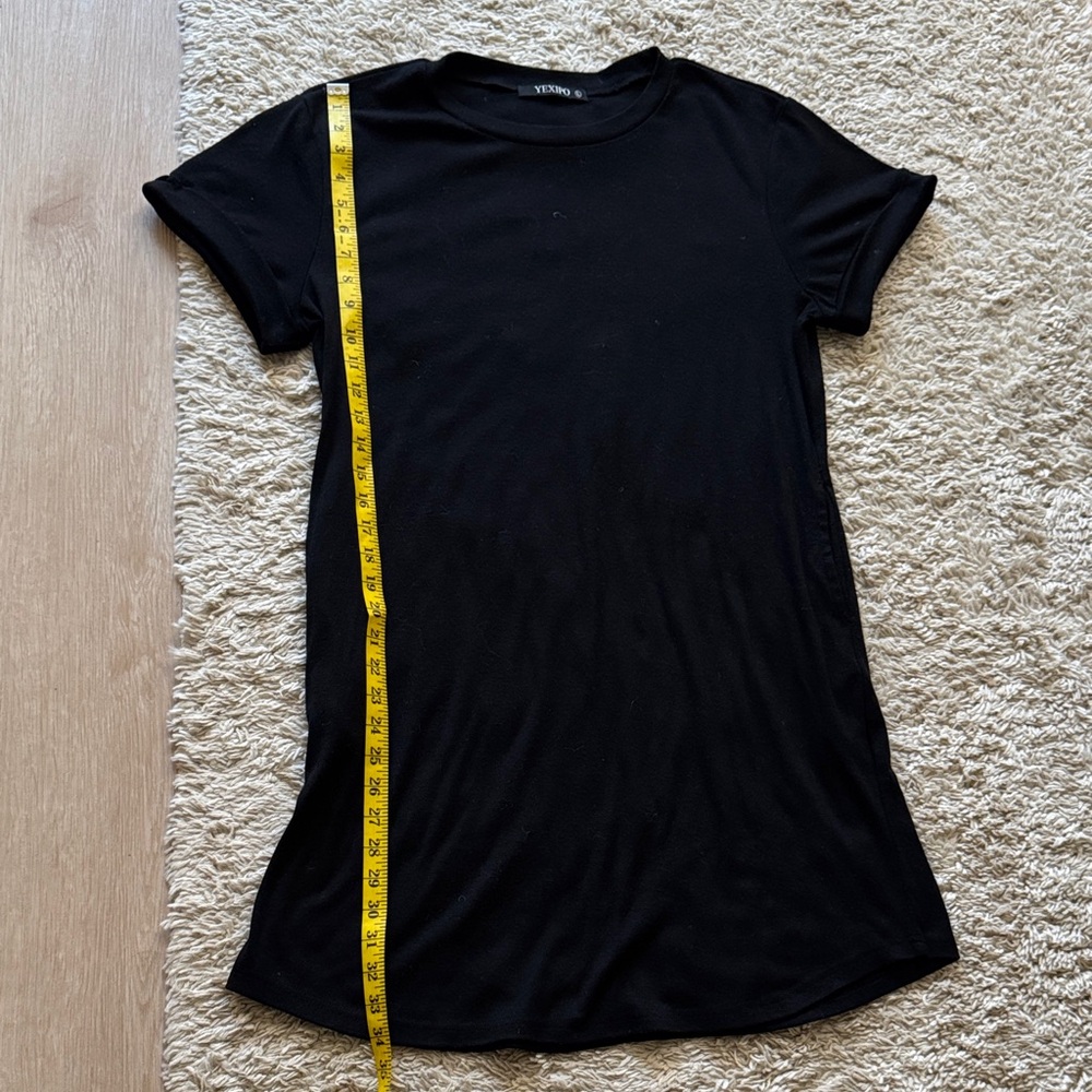 Elegant Black T-Shirt Dress